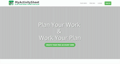 Desktop Screenshot of myactivitysheet.com