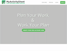 Tablet Screenshot of myactivitysheet.com